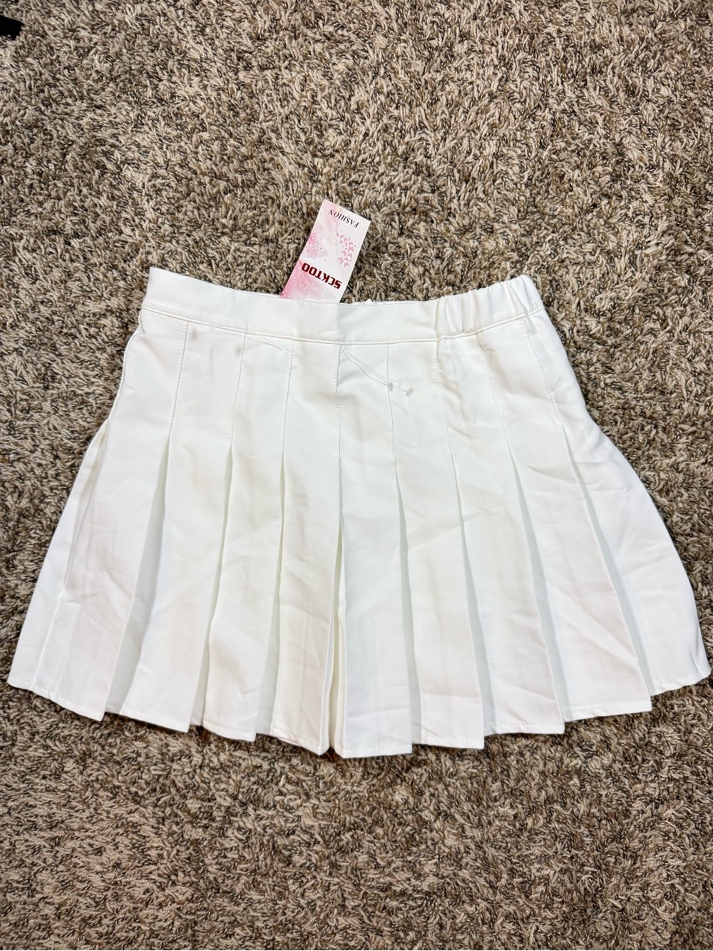Classic White Pleated Skort for Girls - Everyday School Style